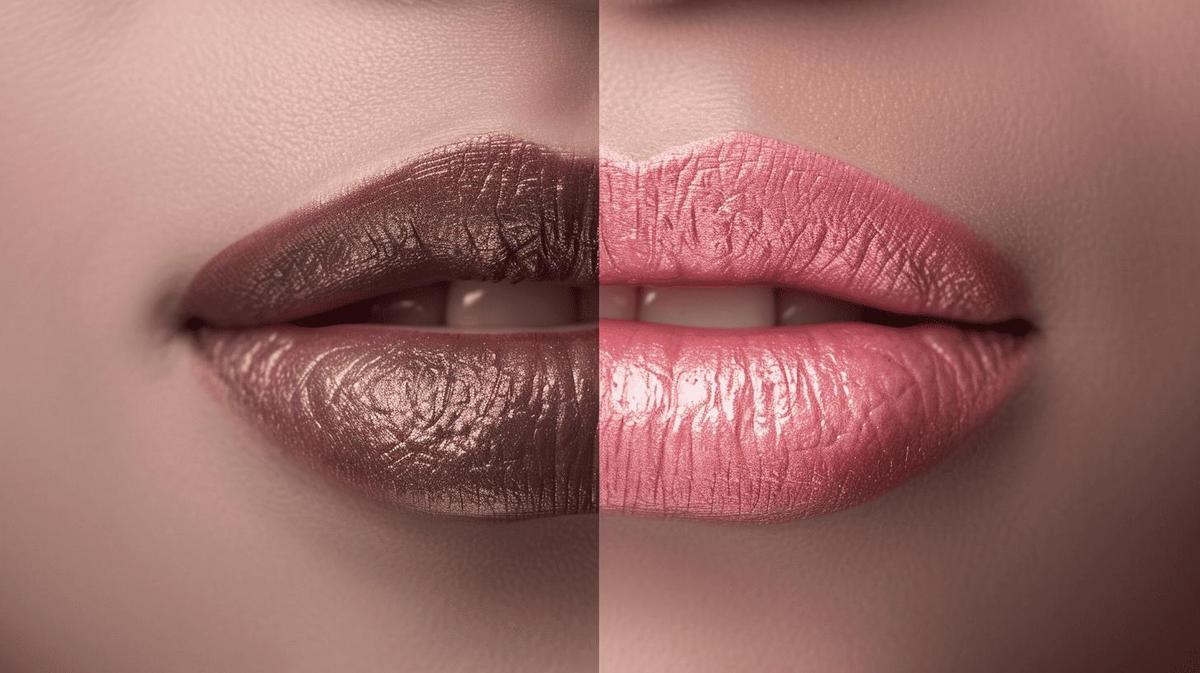 Effects of quitting smoking on lip color change.