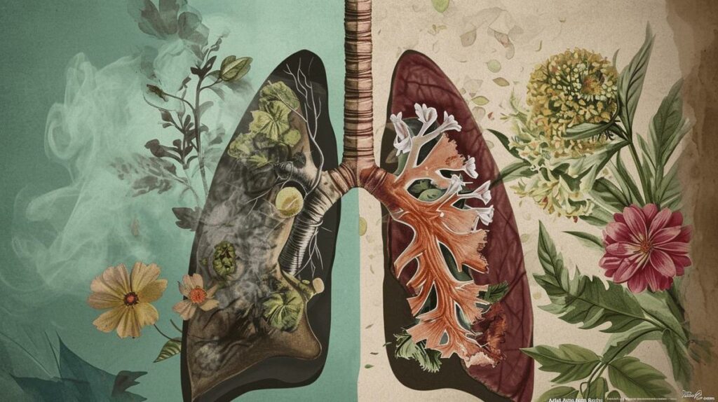 A close-up image of a smoker's mouth holding a lit cigarette, showcasing the harmful effects of smoking.