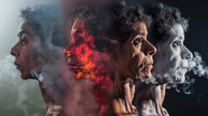 "Transformative journey from smoke-shrouded existence to vibrant, smoke-free life showcased in vivid photo"