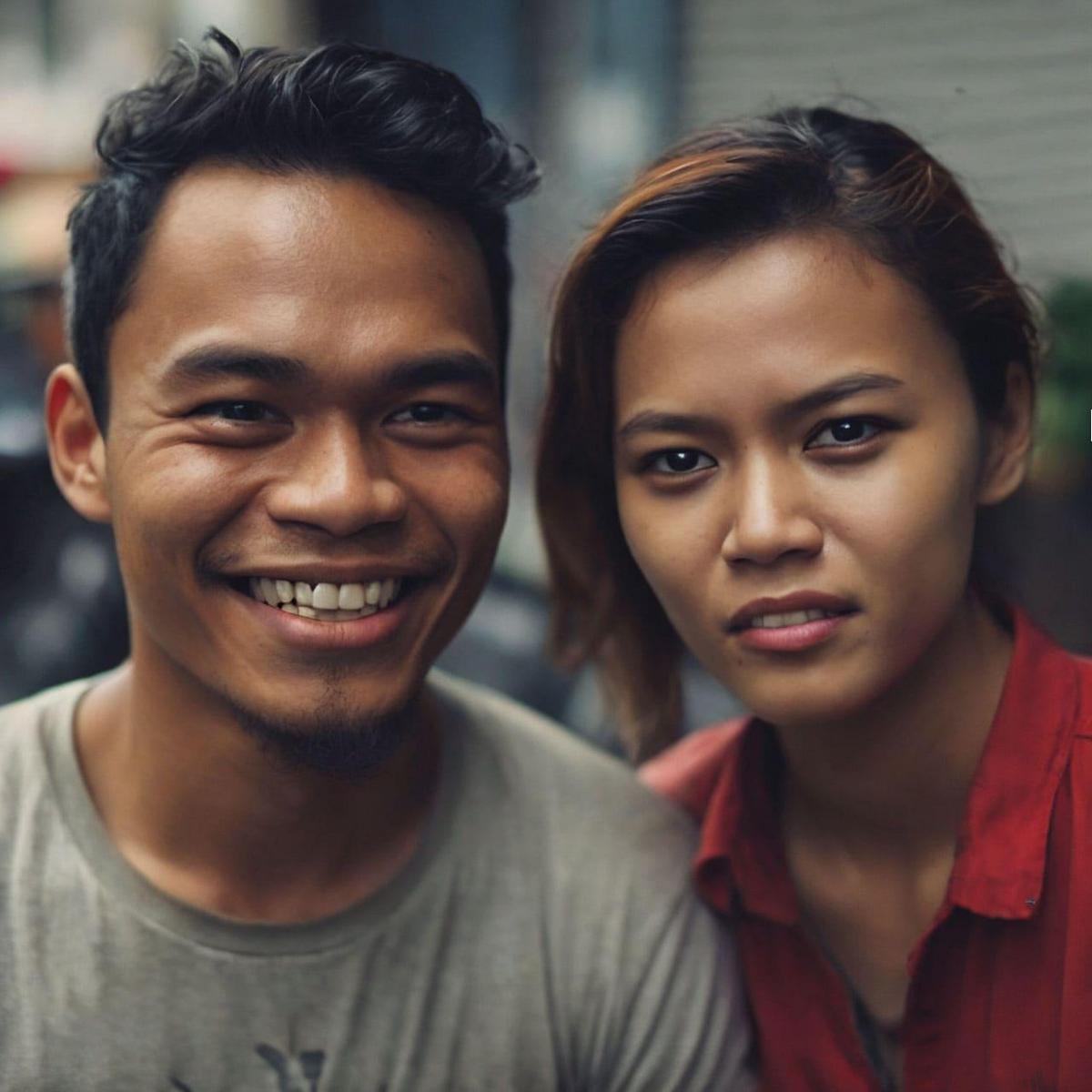 Streotip gender dalam merokok - gambar lelaki dan wanita merokok.