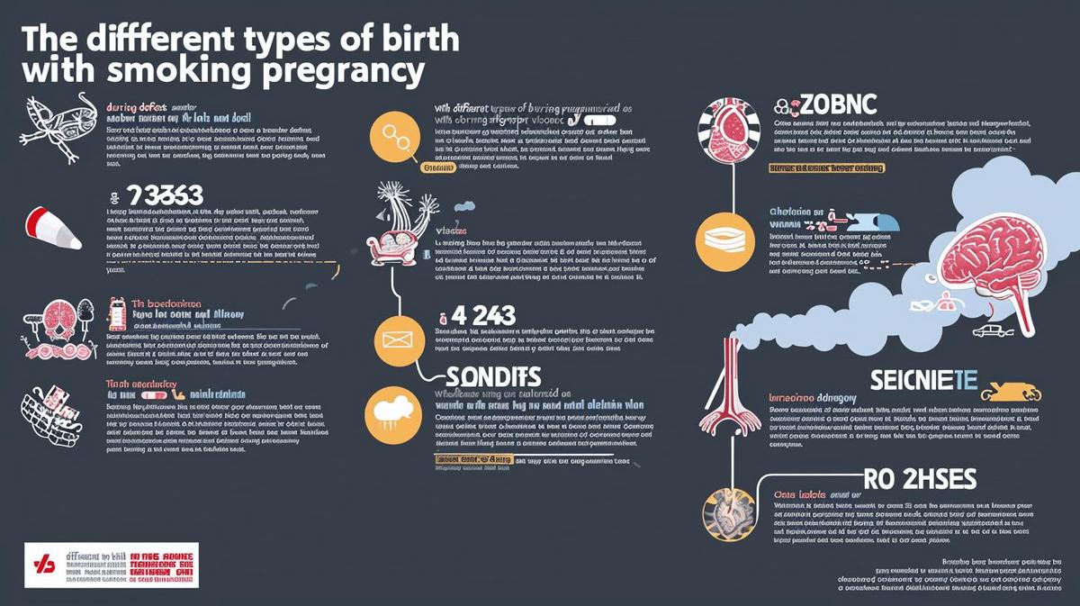 Birth defect types associated with smoking during pregnancy.