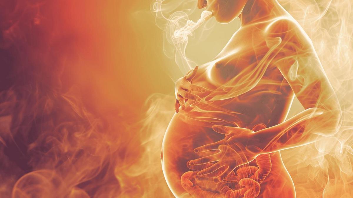 Risk of smoking while pregnant for the fetus.