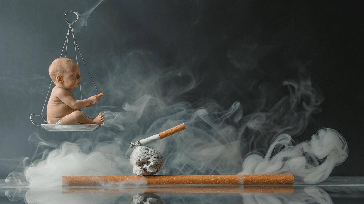 How does smoking affect the weight of newborn babies?