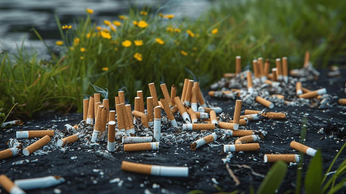 Environmental burden due to cigarette butts litter.