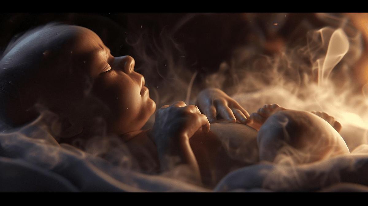 The impact of smoking during pregnancy on newborn baby's health.