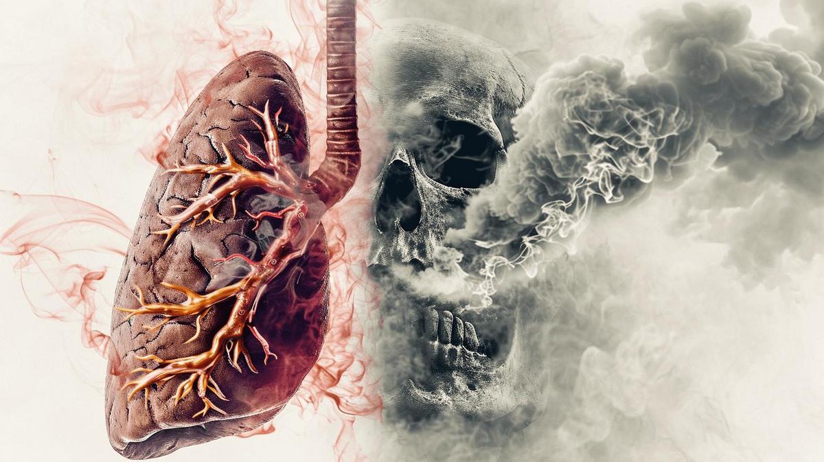 Effects on respiratory health due to smoking.