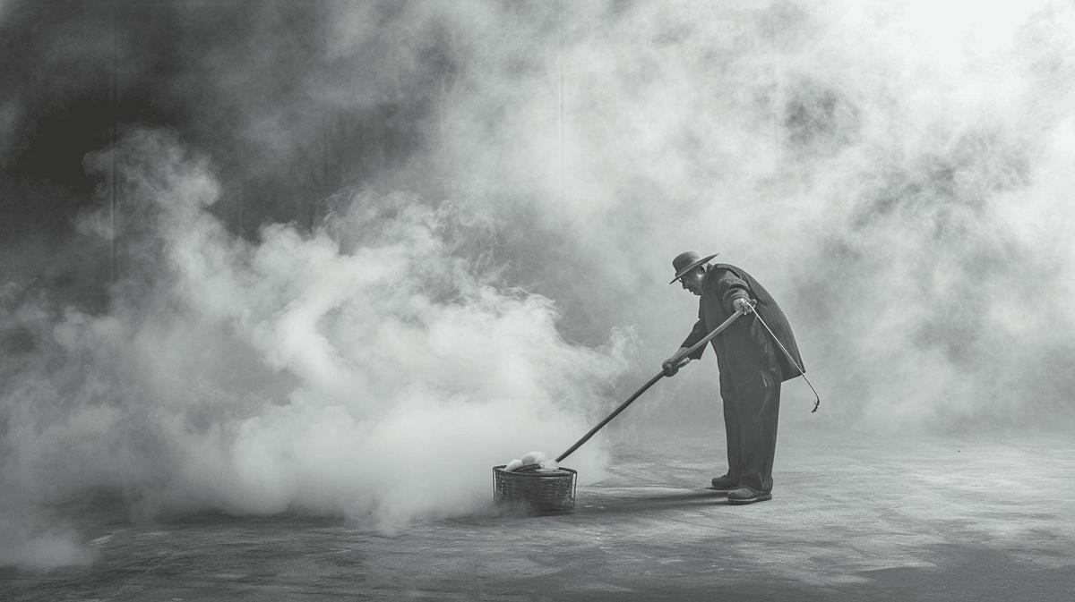 Ineffective traditional cleaning process for smoke residue shown.