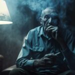 A thought-provoking, hyper-realistic image portraying the allure and consequences of smoking.